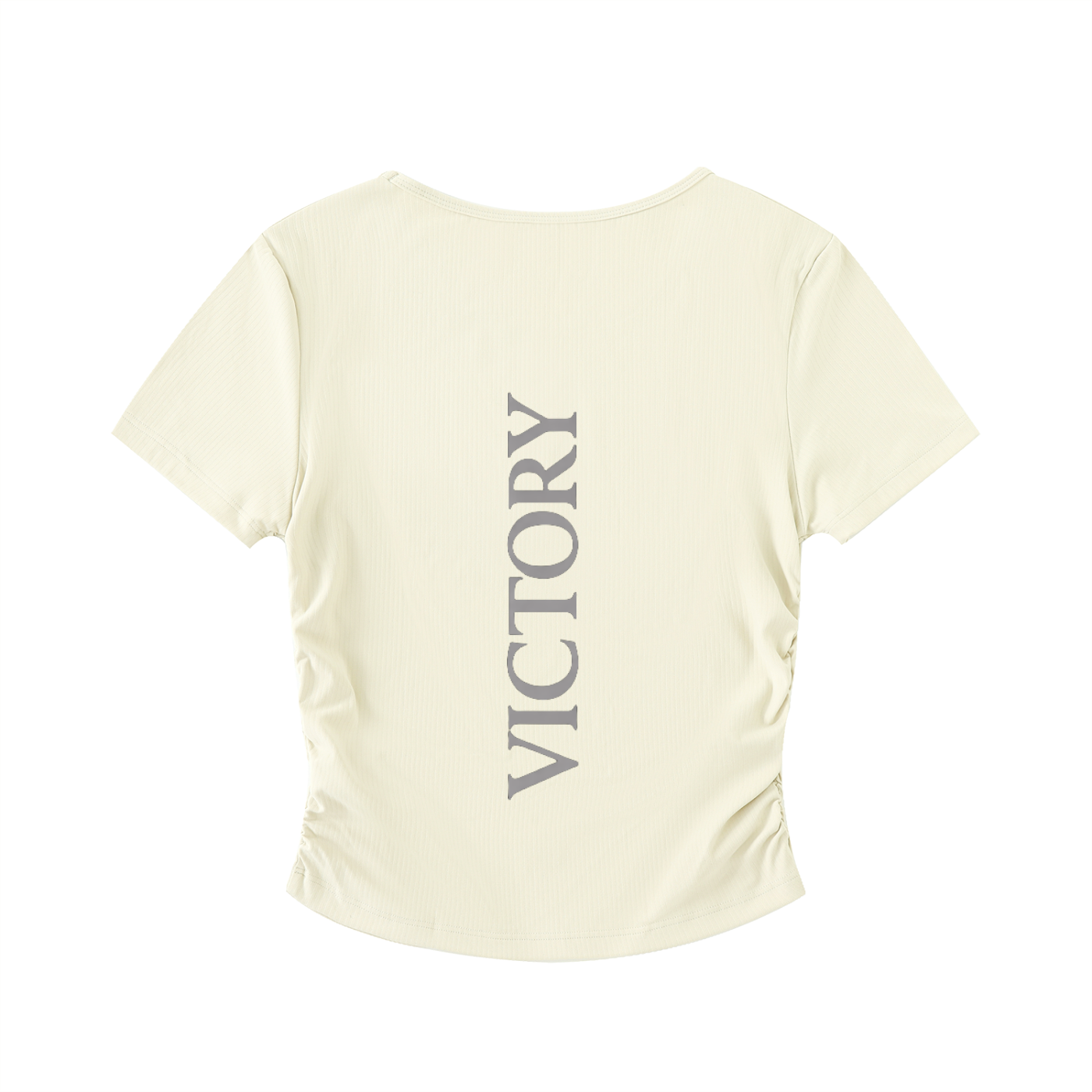 Haut crop moulant froncé