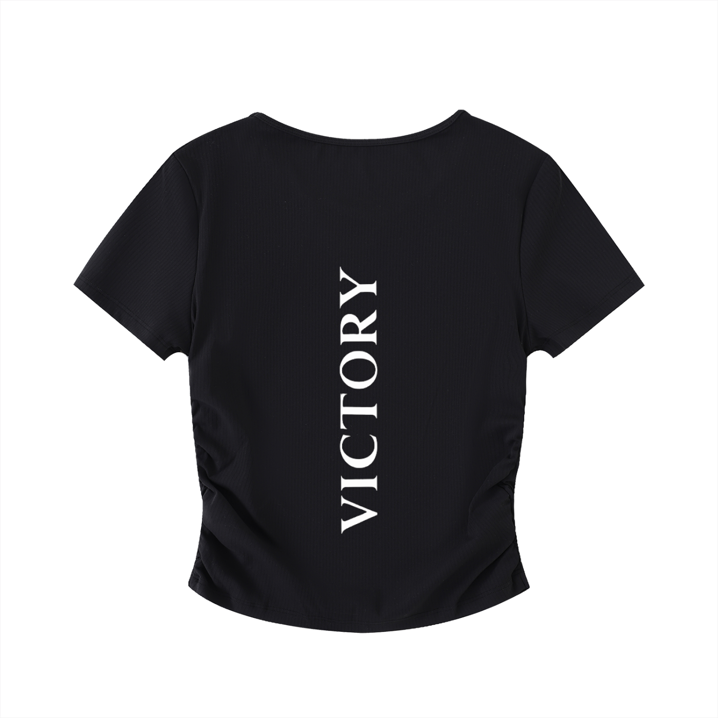 Haut crop moulant froncé