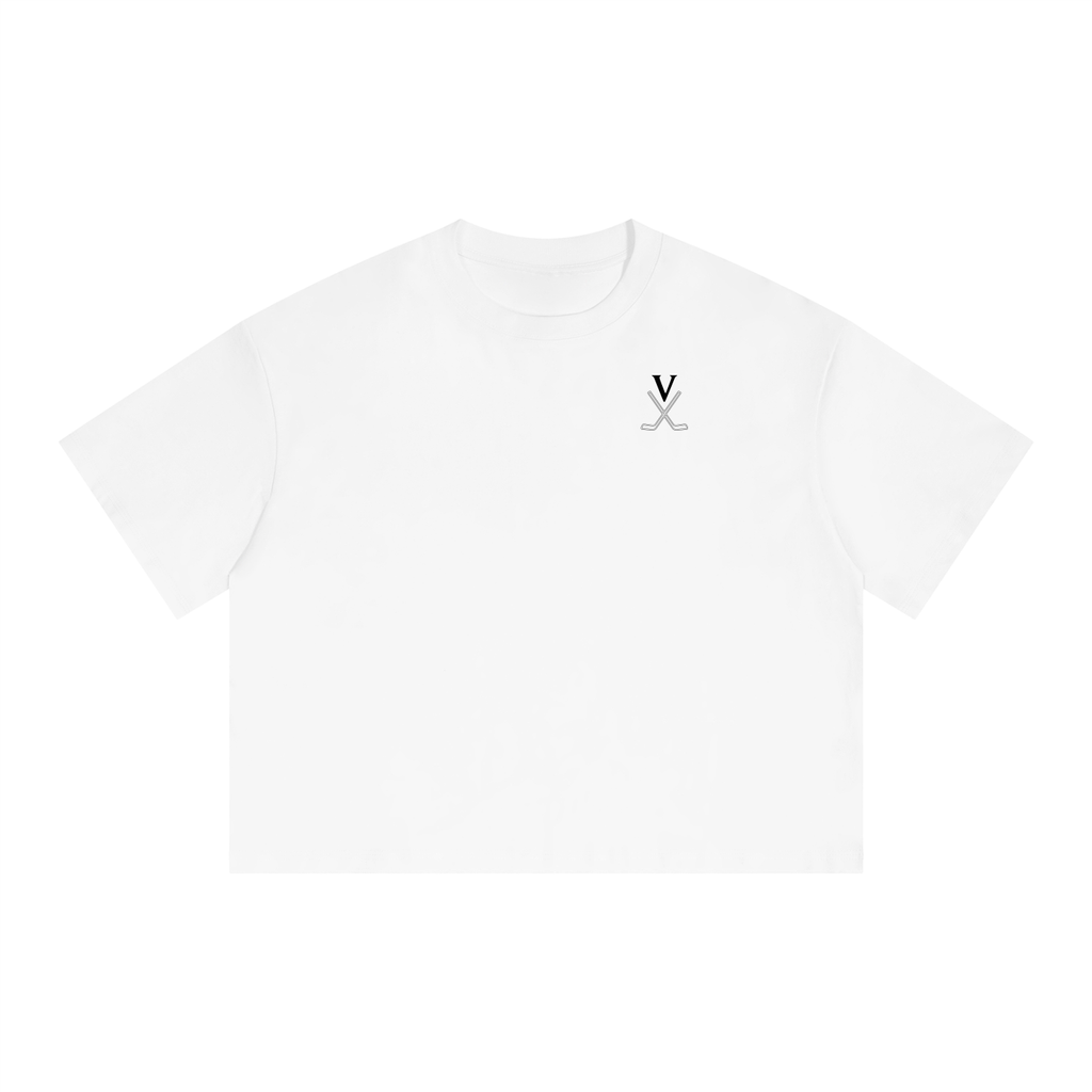 T-shirt crop  à coupe carrée