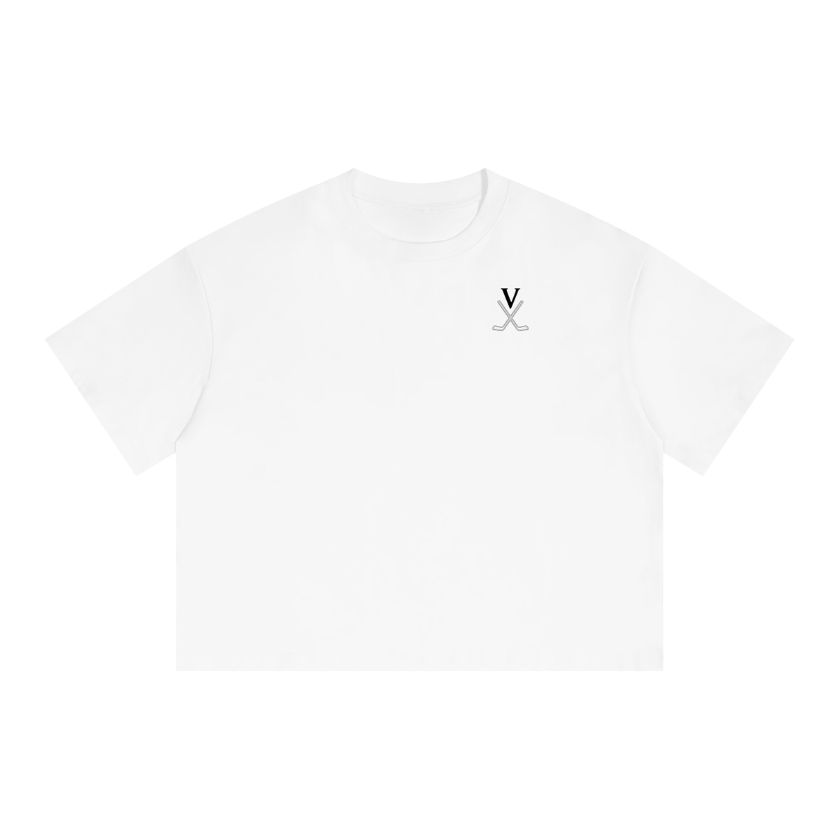 T-shirt crop  à coupe carrée