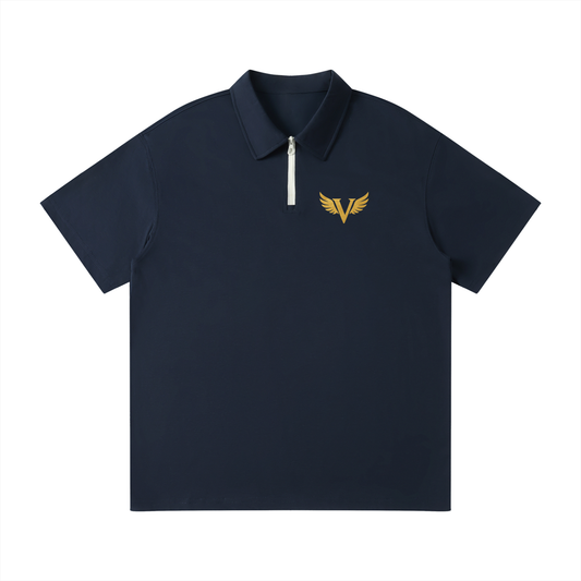 Unisex Quarter-Zip Polo Shirt