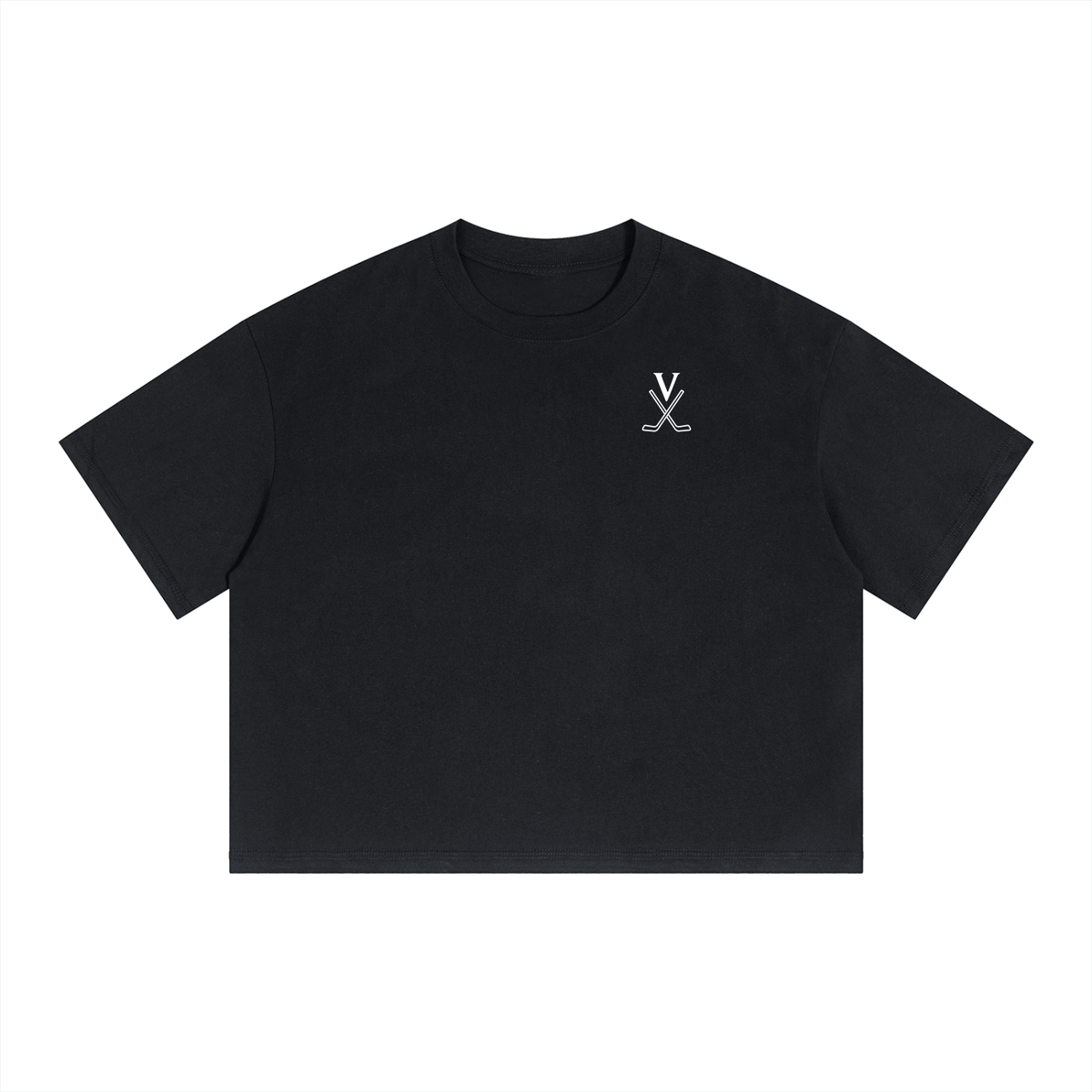 T-shirt crop unisexe à coupe carrée